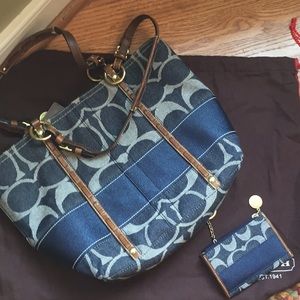 Coach tote and matching wallet. 100% authentic